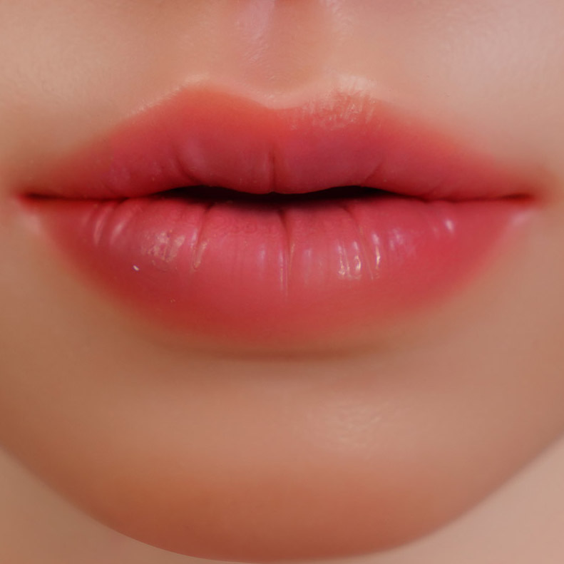 natural lips makeup finish